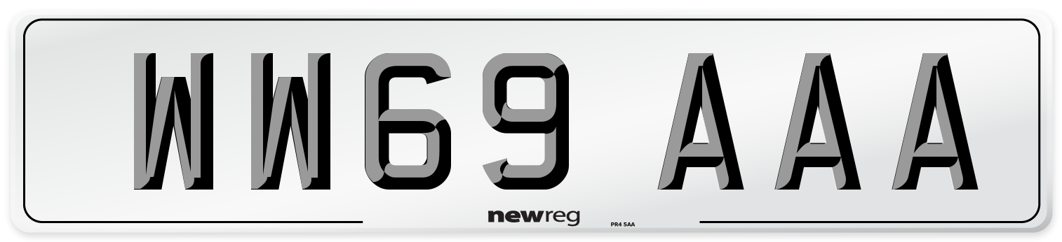 WW69 AAA Number Plate from New Reg